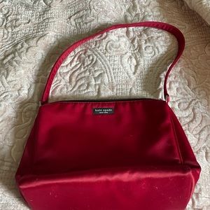 Red Satin Kate Spade handbag